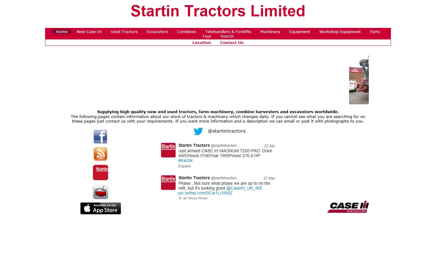 Startin Tractors Ltd Website
