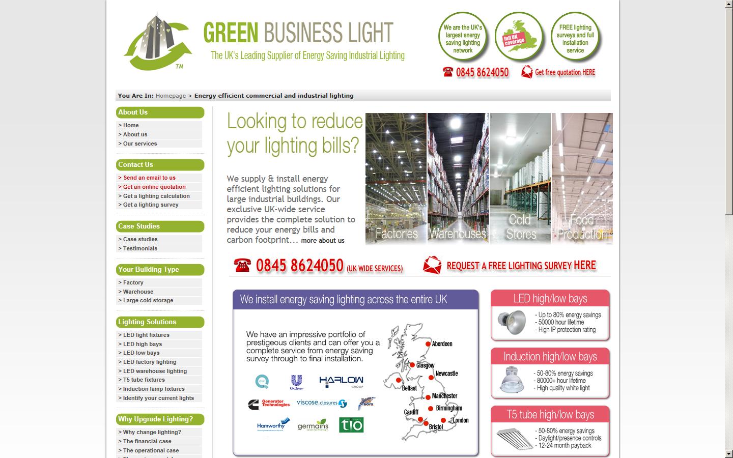 Green Business Light Website