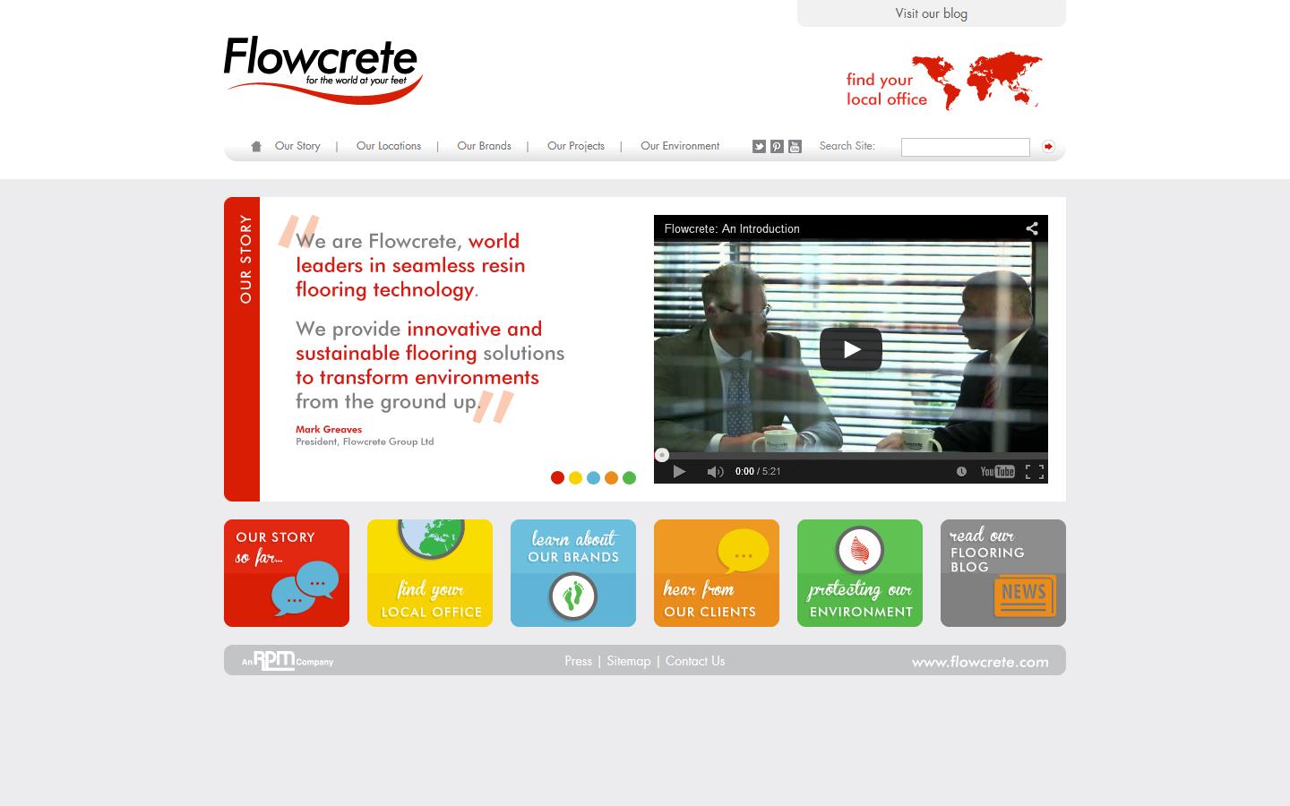 Flowcrete Group Plc Website