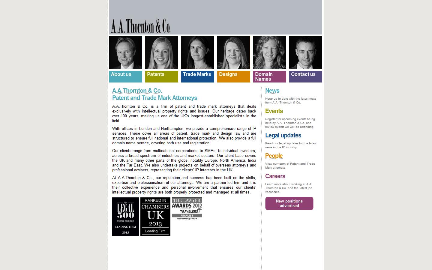 A.A. Thornton & Co. Website