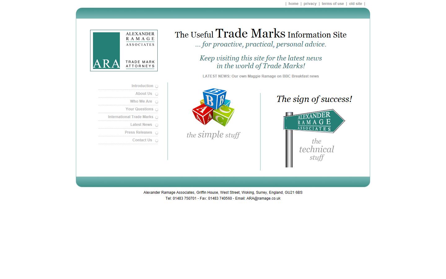 Alexander Ramage Associates Website