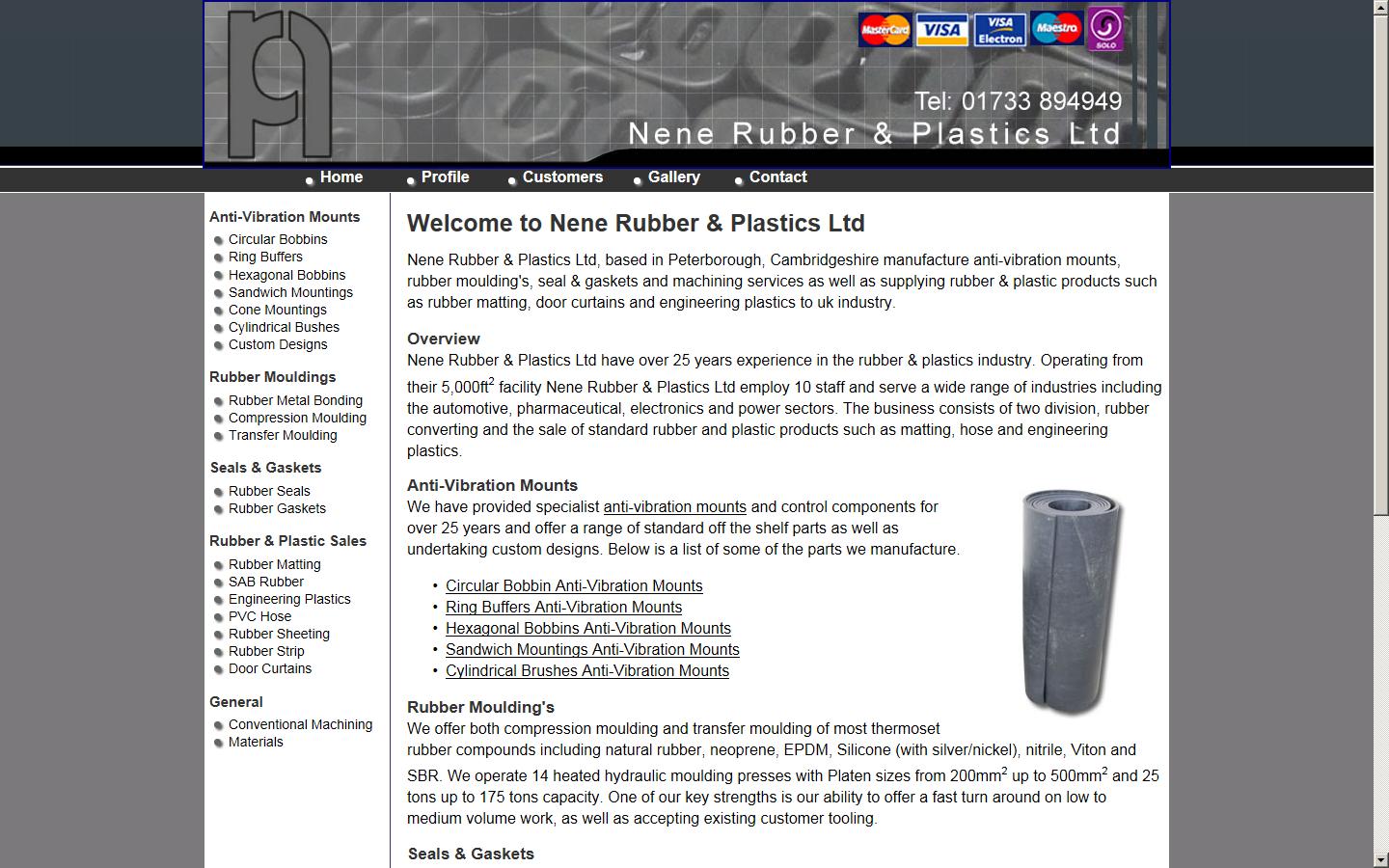 Nene Rubber & Plastics Ltd Website