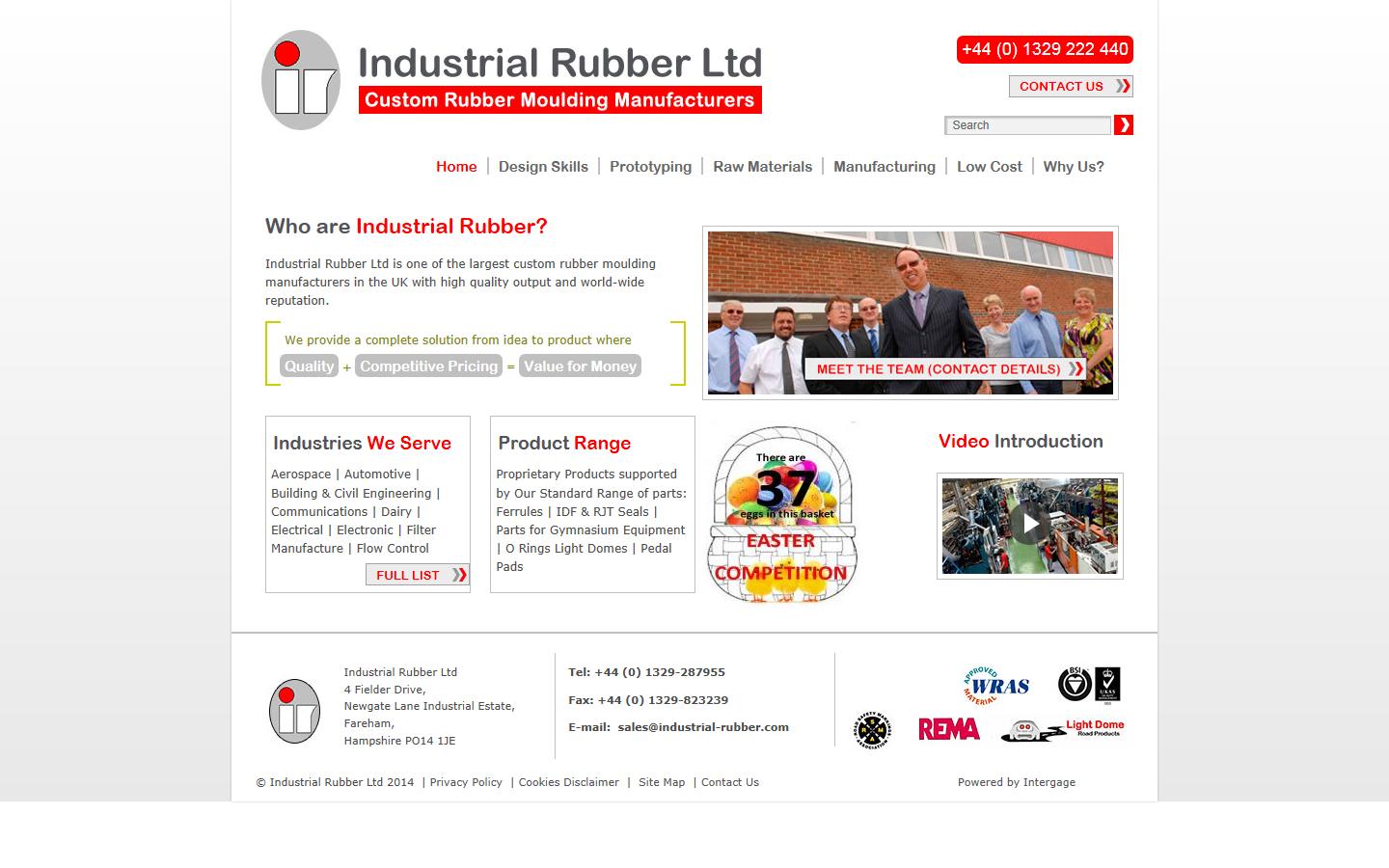 Industrial Rubber Ltd Website