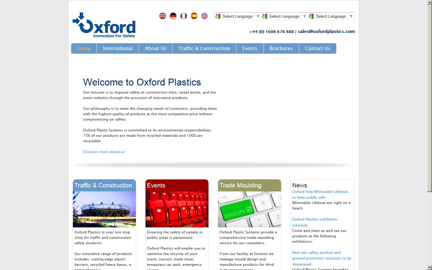 Oxford Plastic Systems Ltd Website