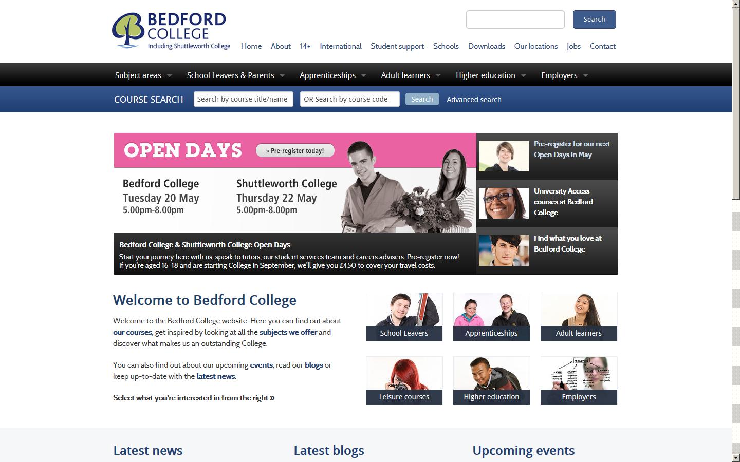 Bedford College Website
