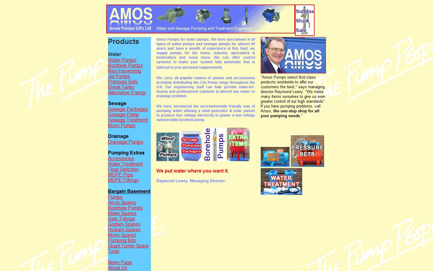 Amos Pumps (UK) Ltd Website