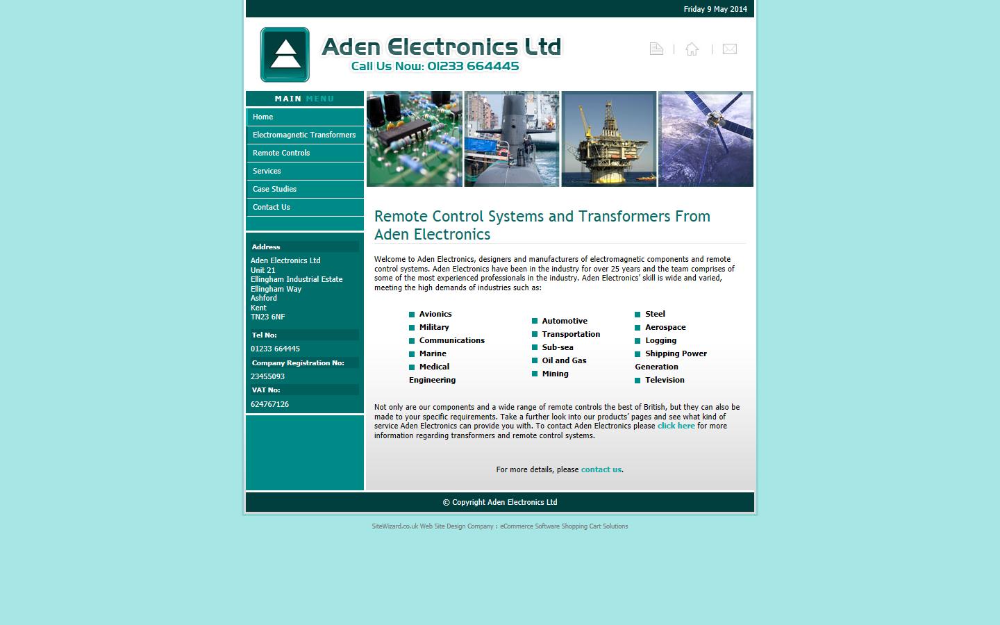 Aden Electronics Ltd Website