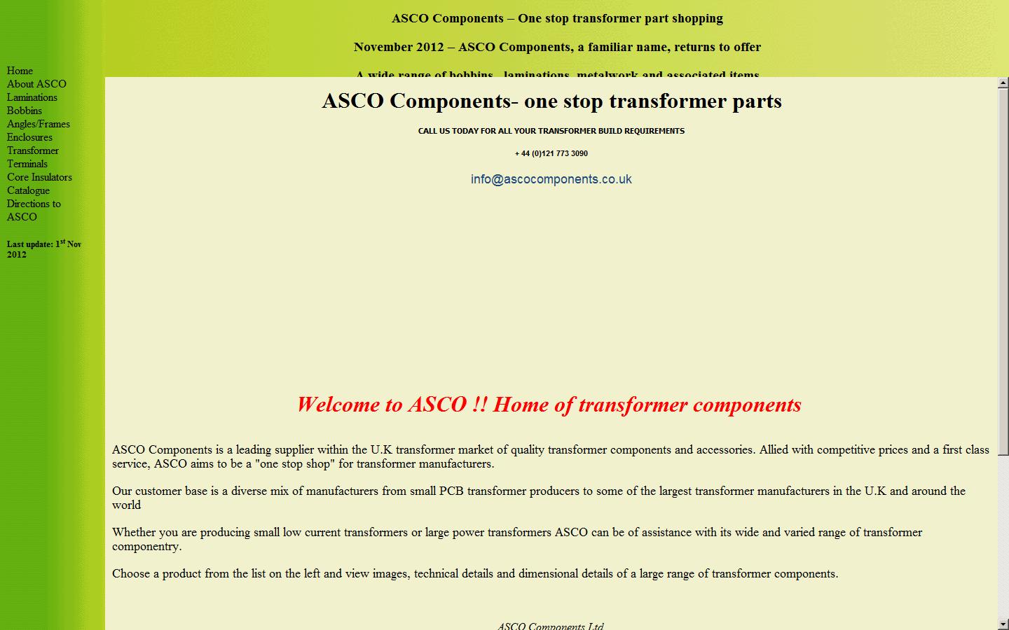 Asco Components Website
