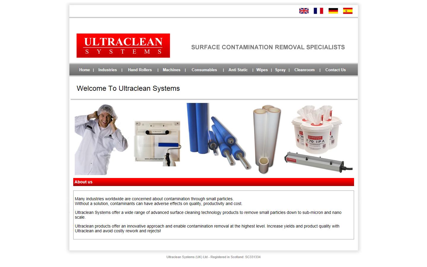 Ultraclean Systems (UK) Limited Website