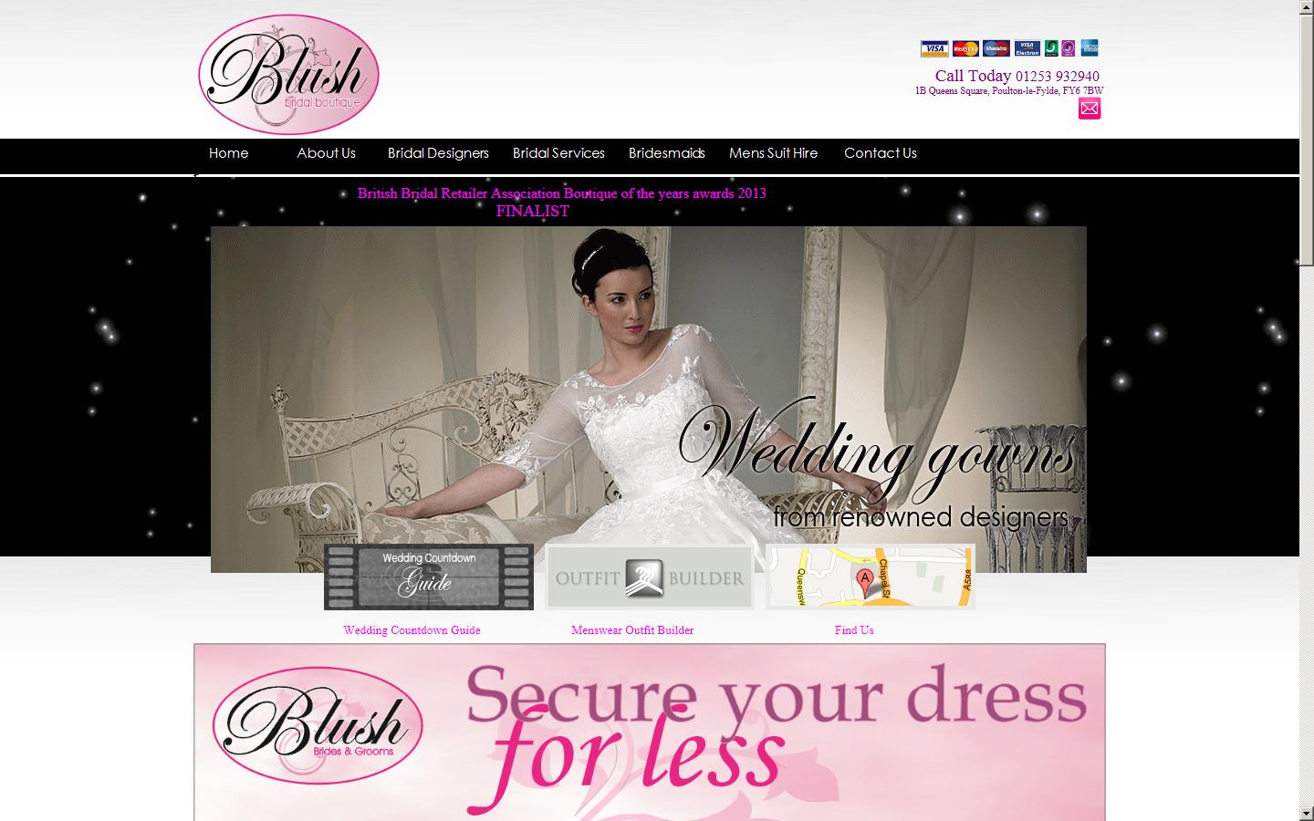 Blush Bridal Boutique Website