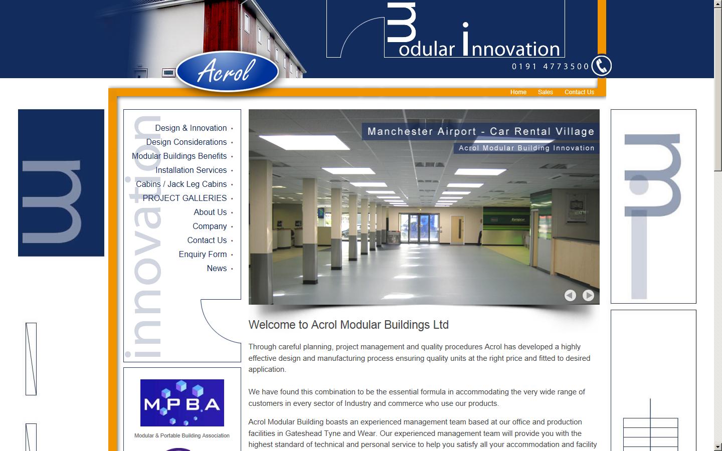 Acrol Modular Buildings Ltd Website