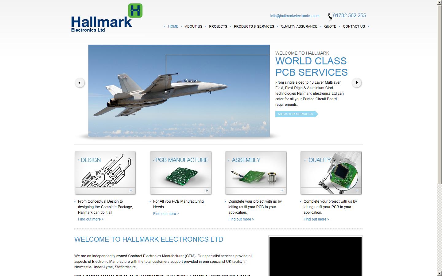 Hallmark Electronics Ltd Website