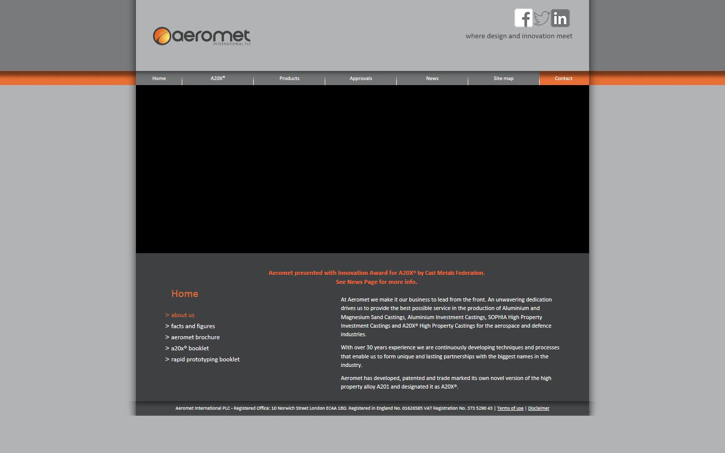 Aeromet International P.L.C. Website