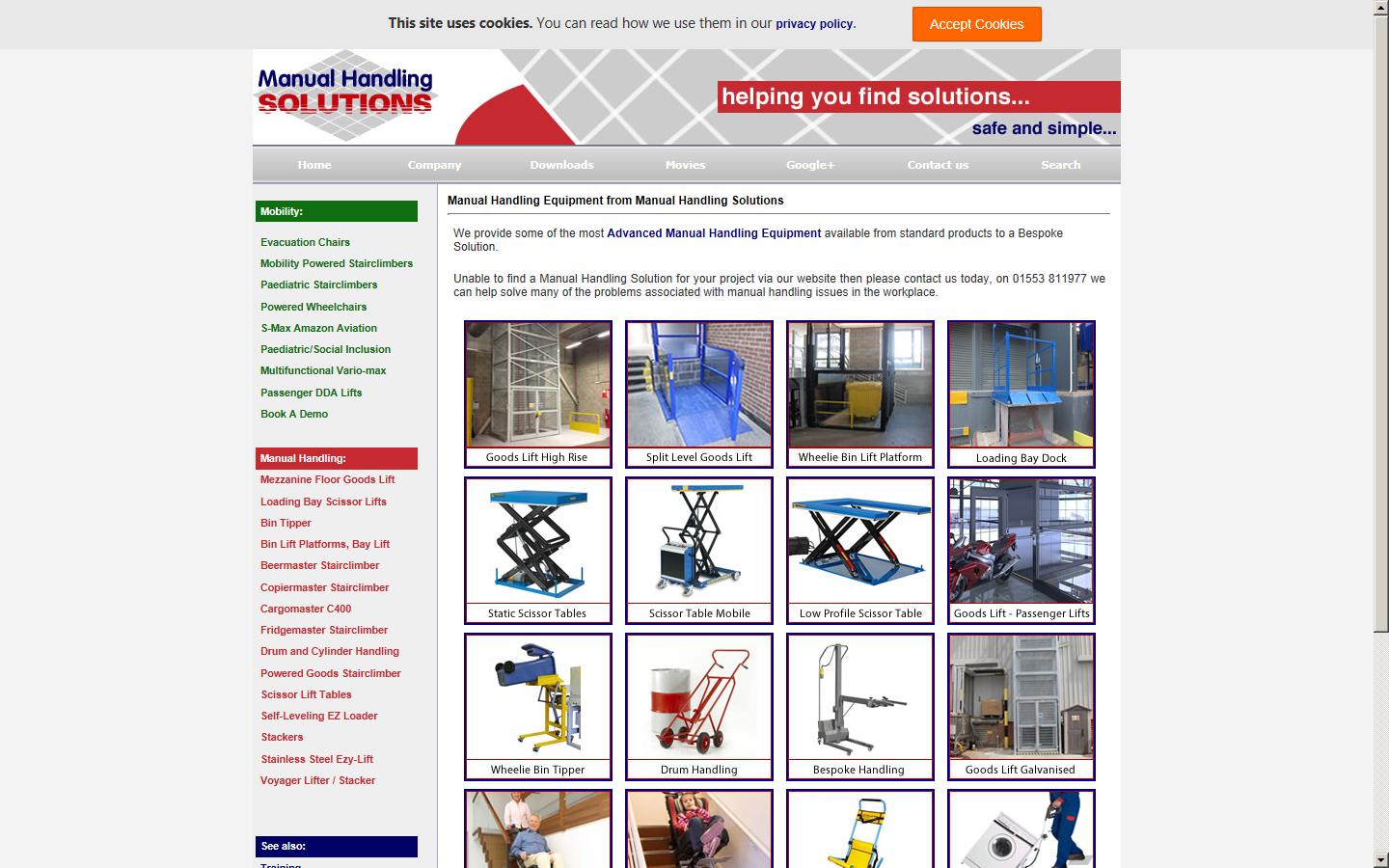 Manual Handling Solutions Website
