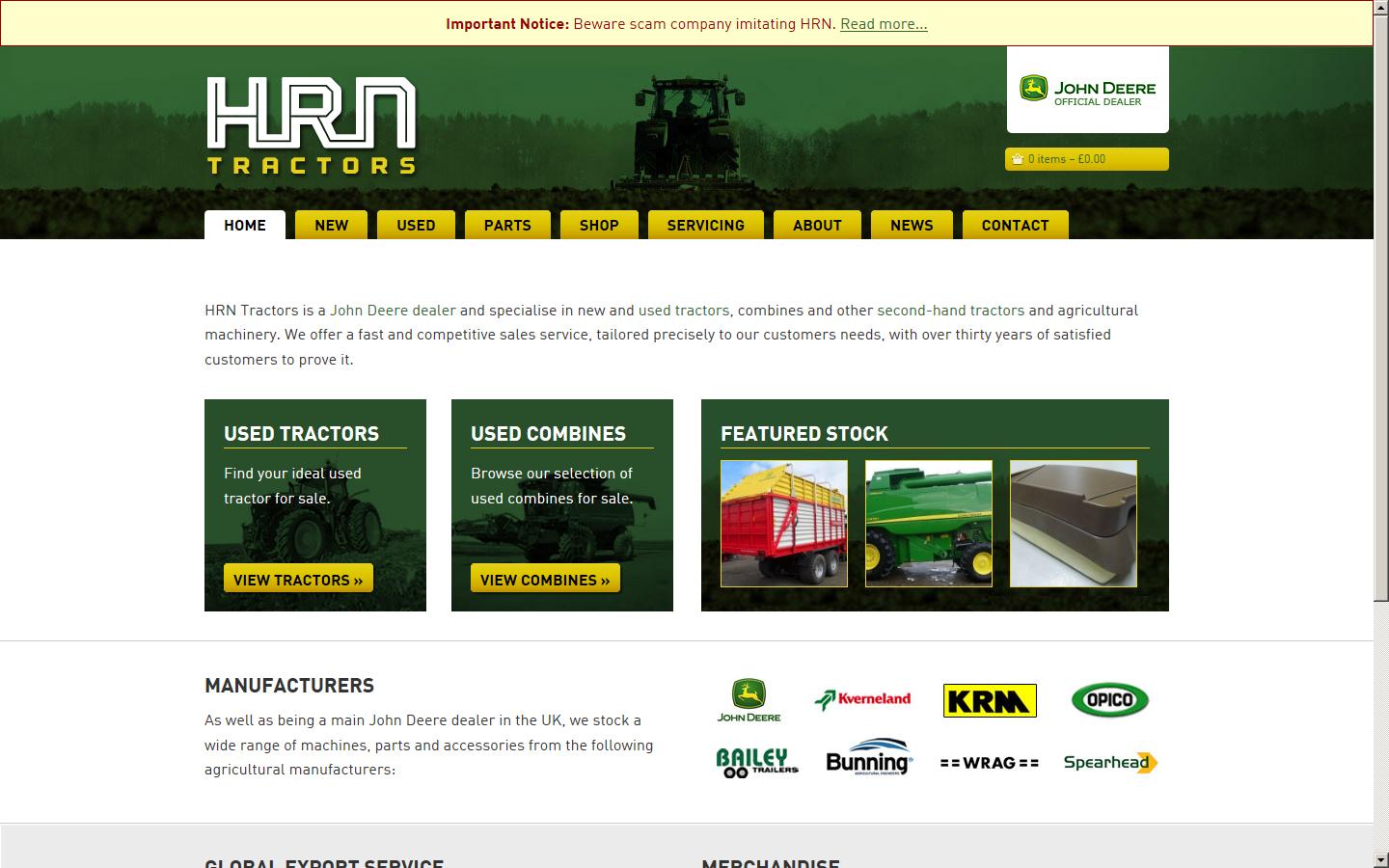 HRN Tractors Ltd Website