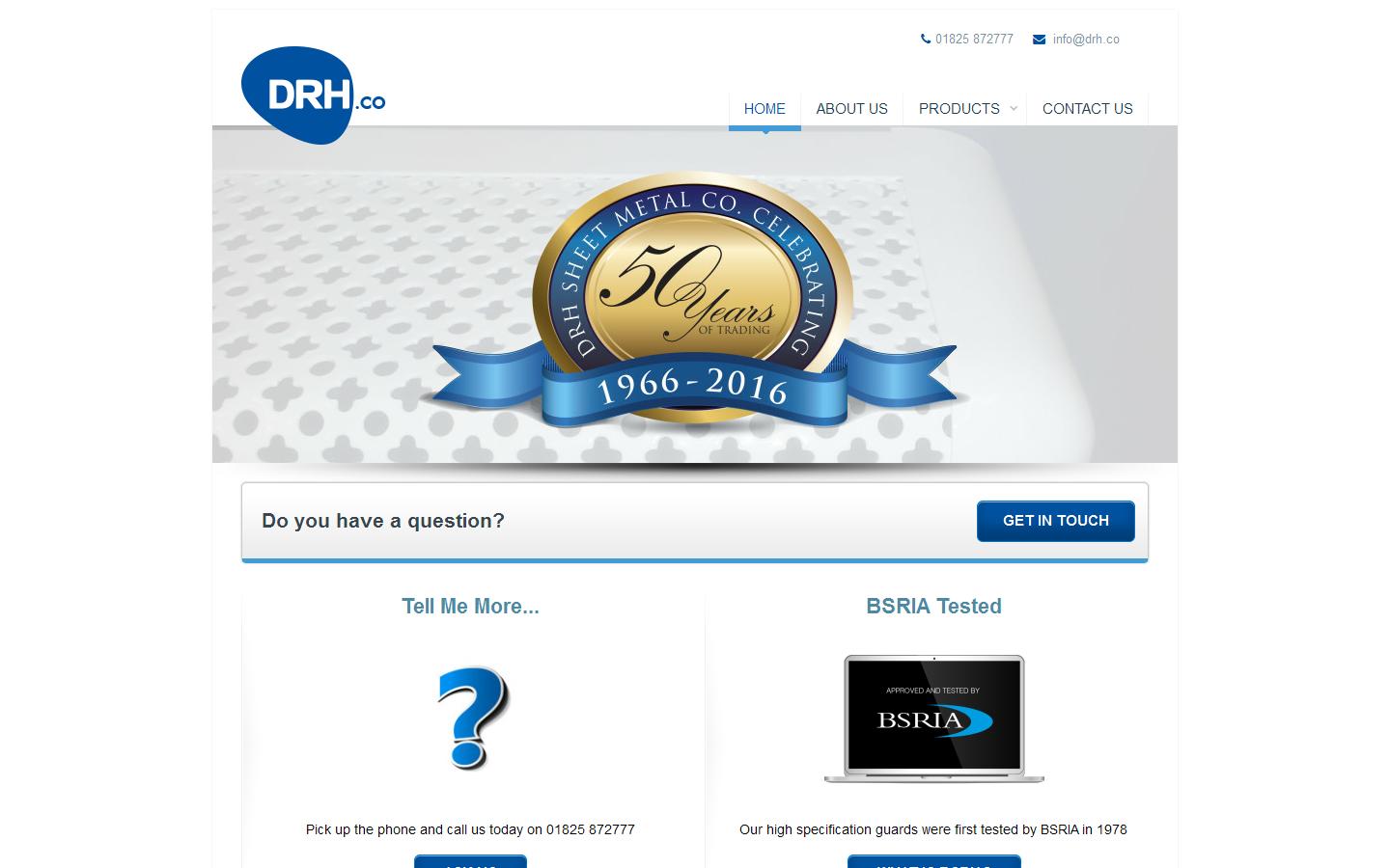 DRH Sheet Metal Co Website