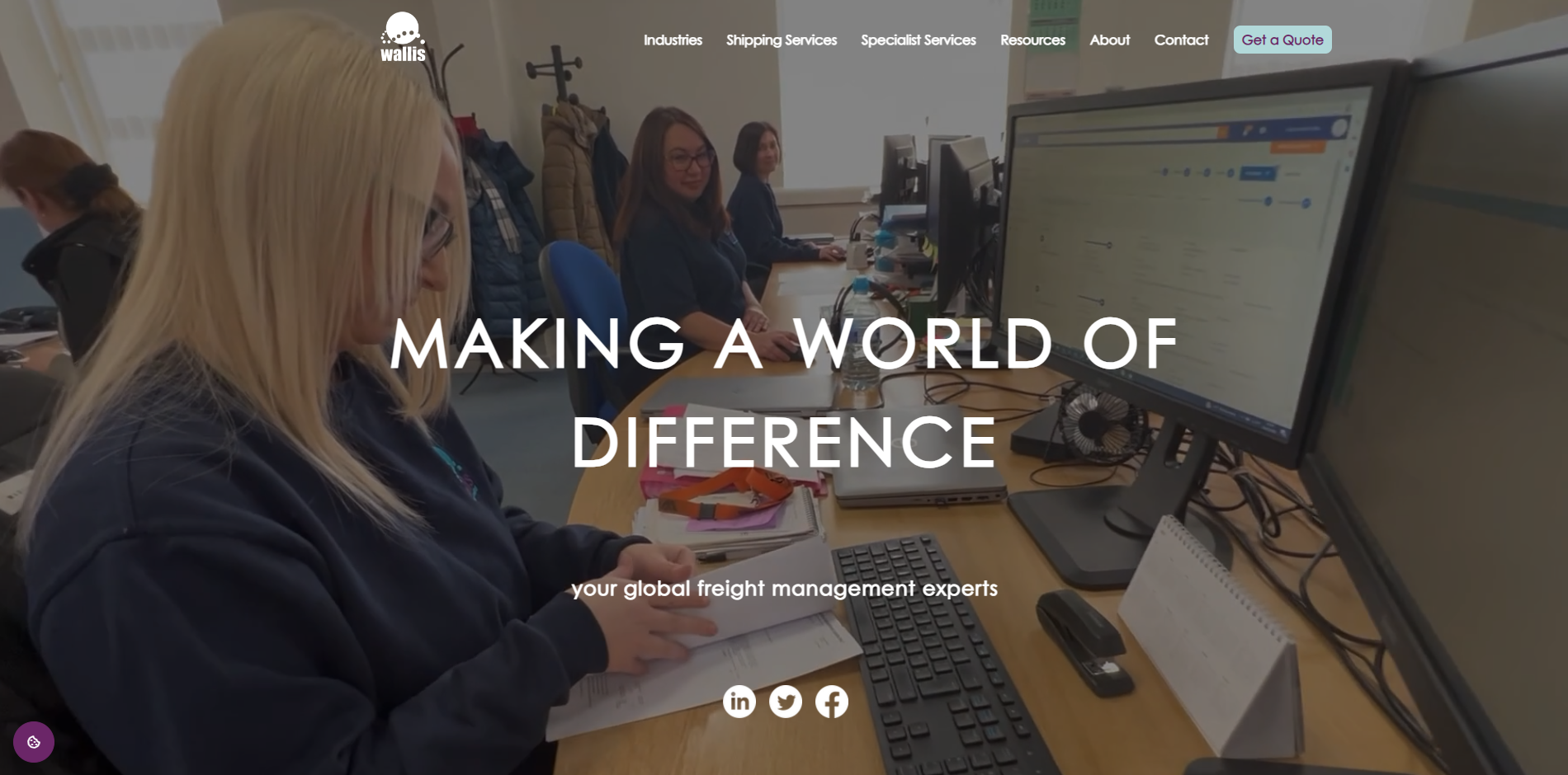 Wallis Shipping Services Ltd Website