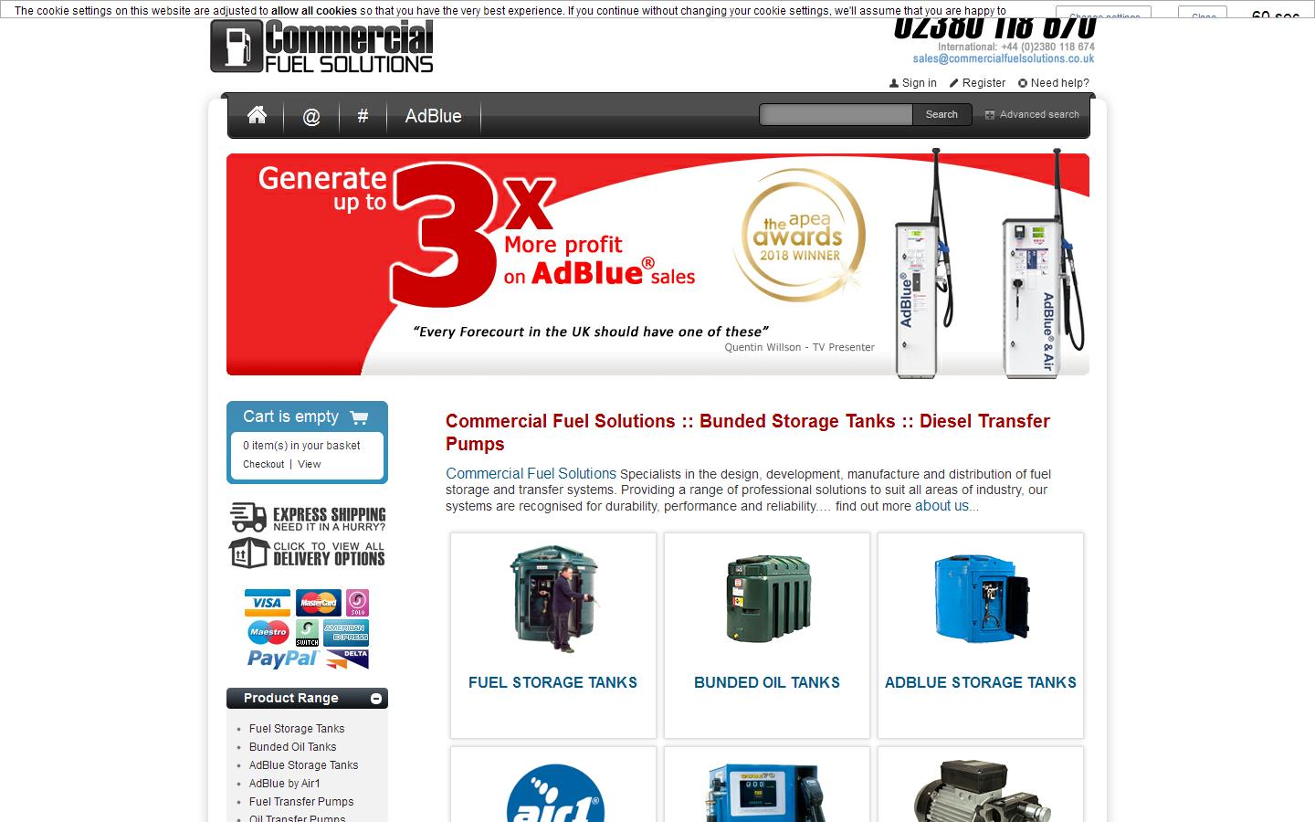 Commercial Fuel Solutions Ltd Website