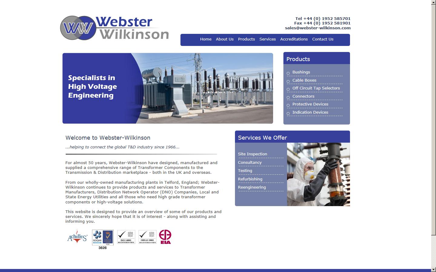 Webster Wilkinson Ltd Website