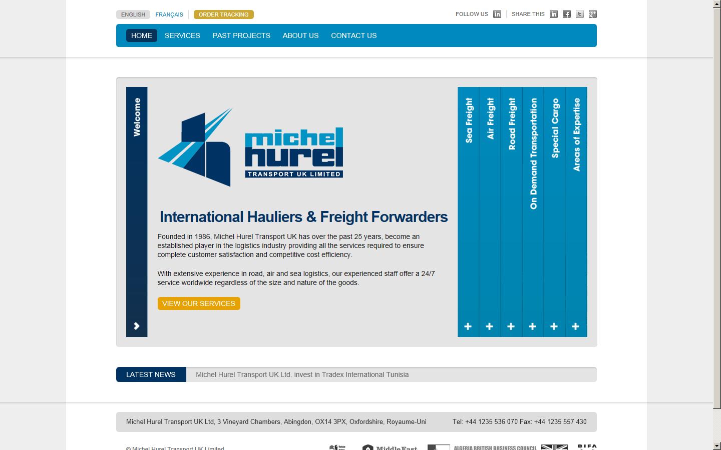Michel Hurel Transport UK Ltd Website