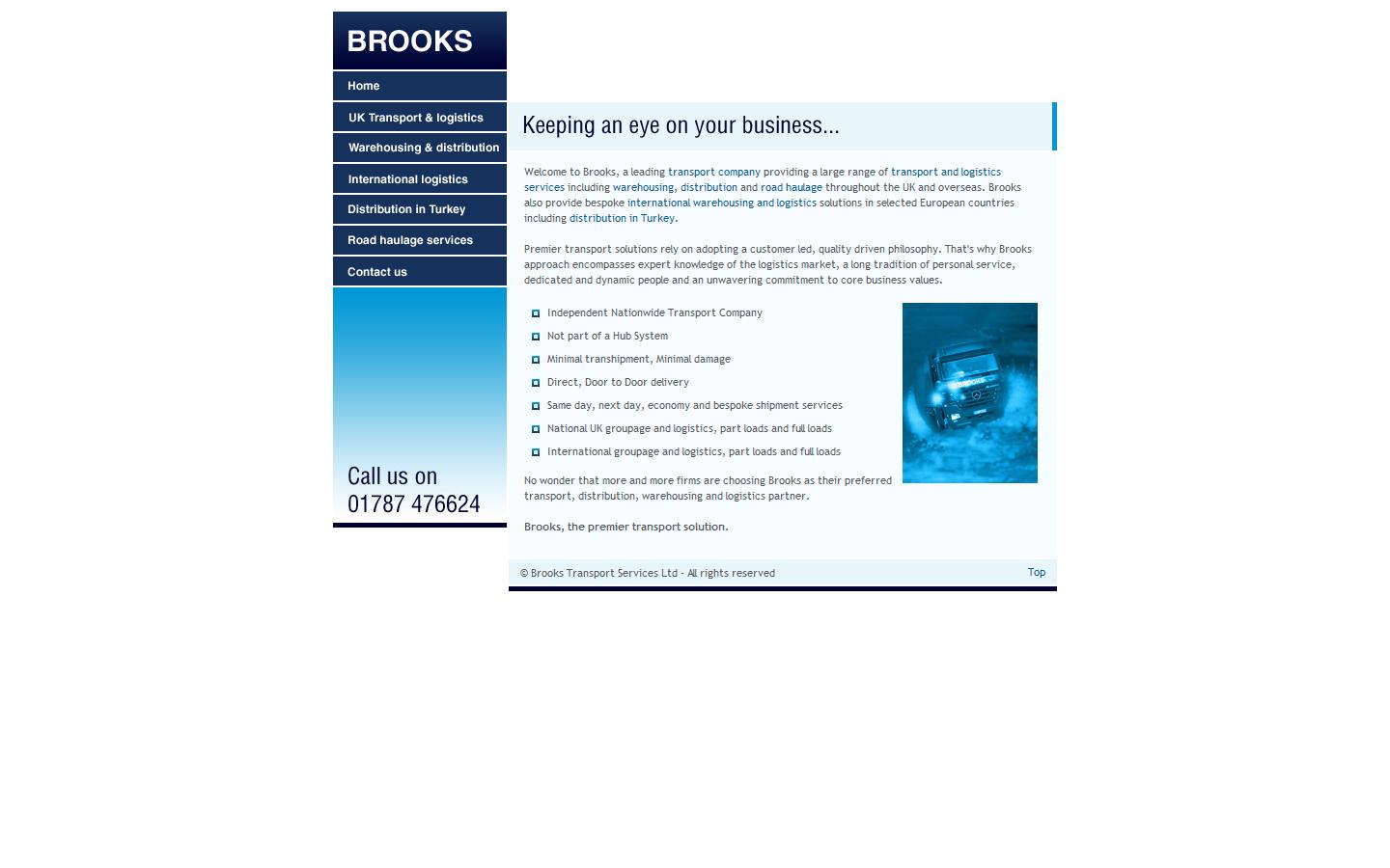 Brooks Transport Services Ltd Website