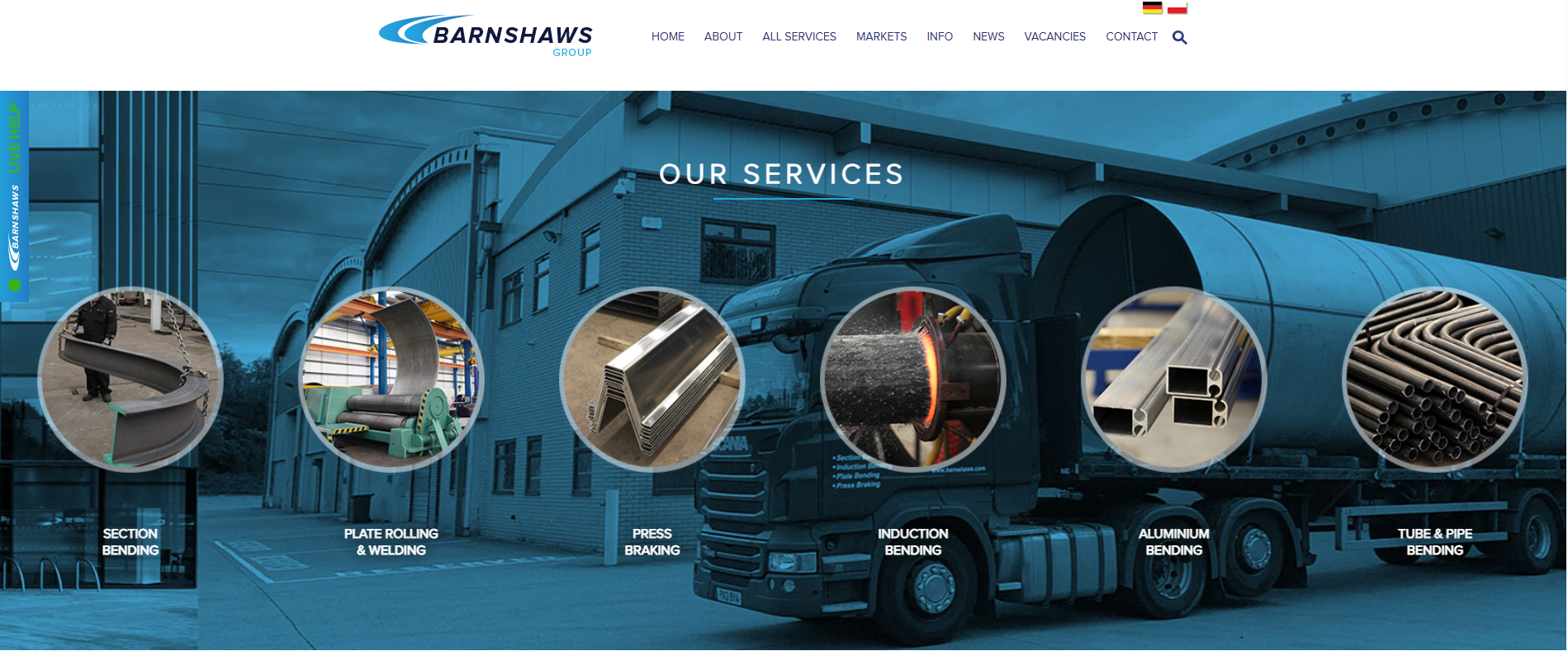 Barnshaw Section Benders Ltd Website