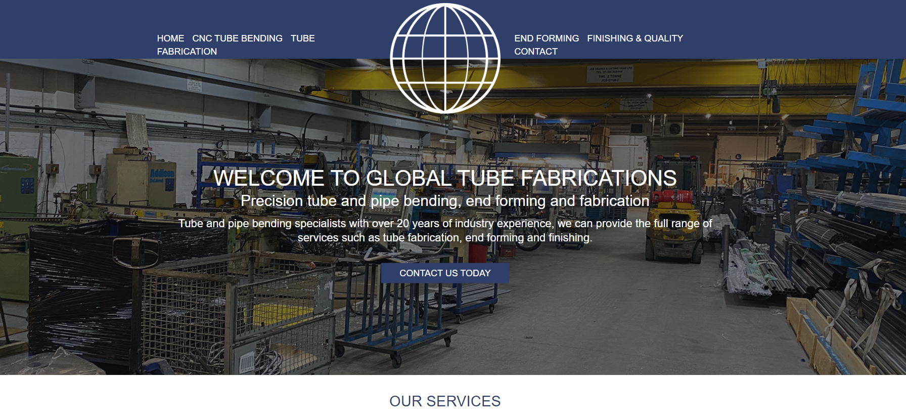 Global Tube Fabrications Ltd Website
