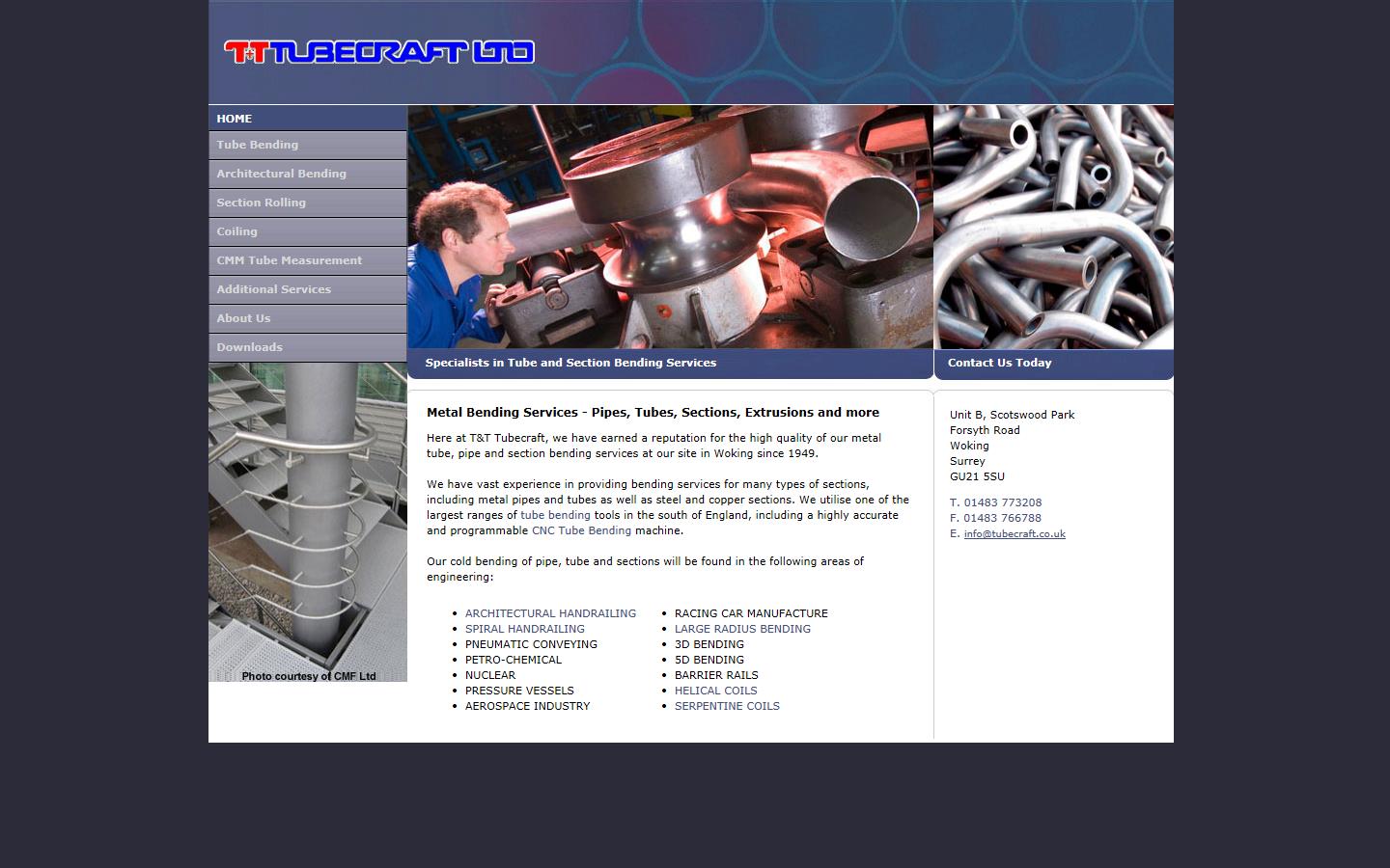 T & T Tubecraft Ltd Website