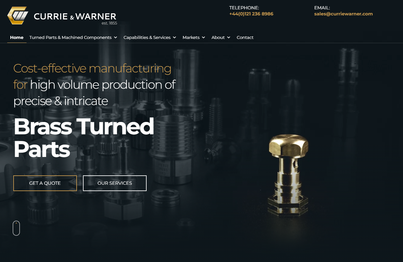 Currie & Warner Ltd Website