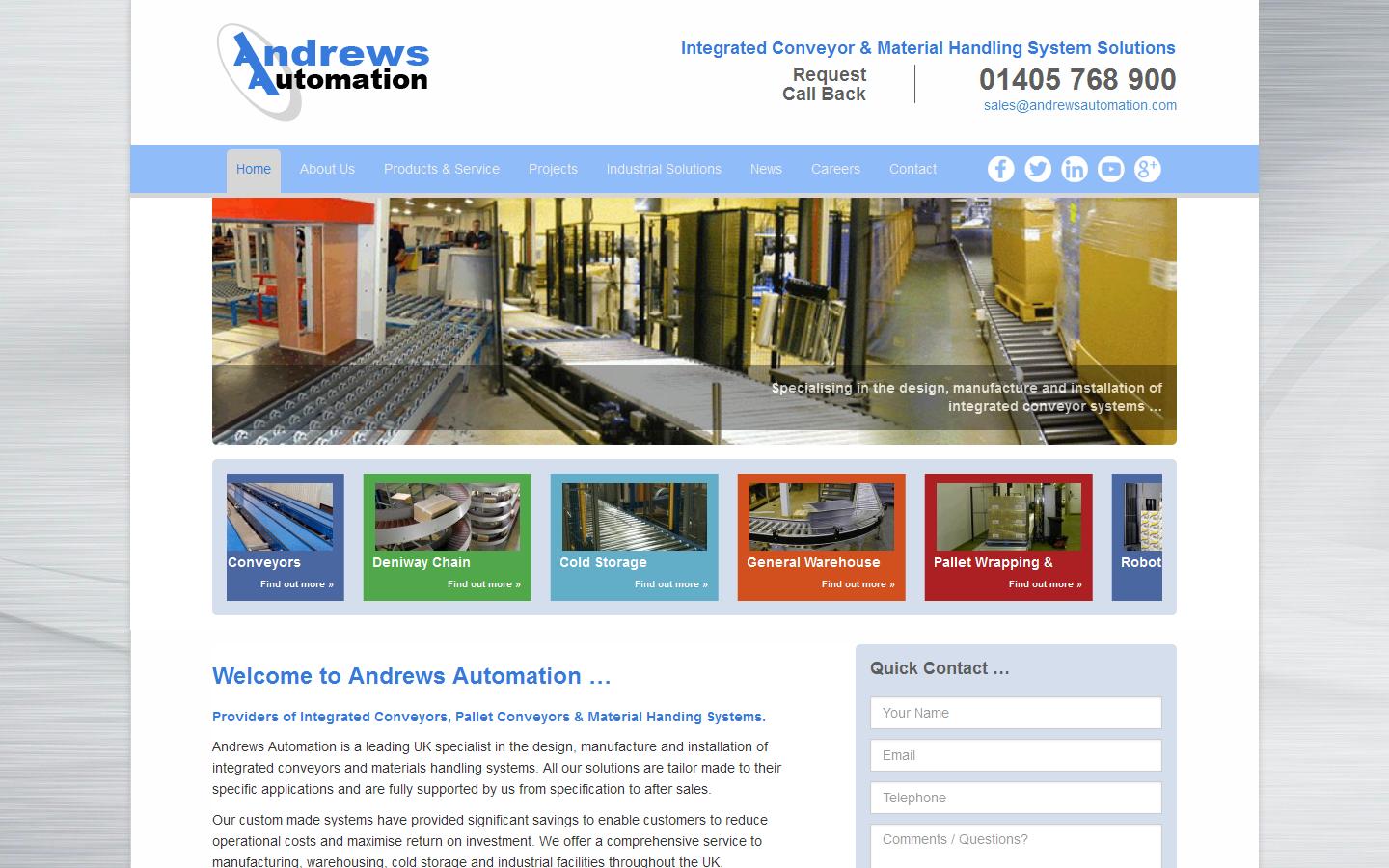 Andrews Automation Ltd Website