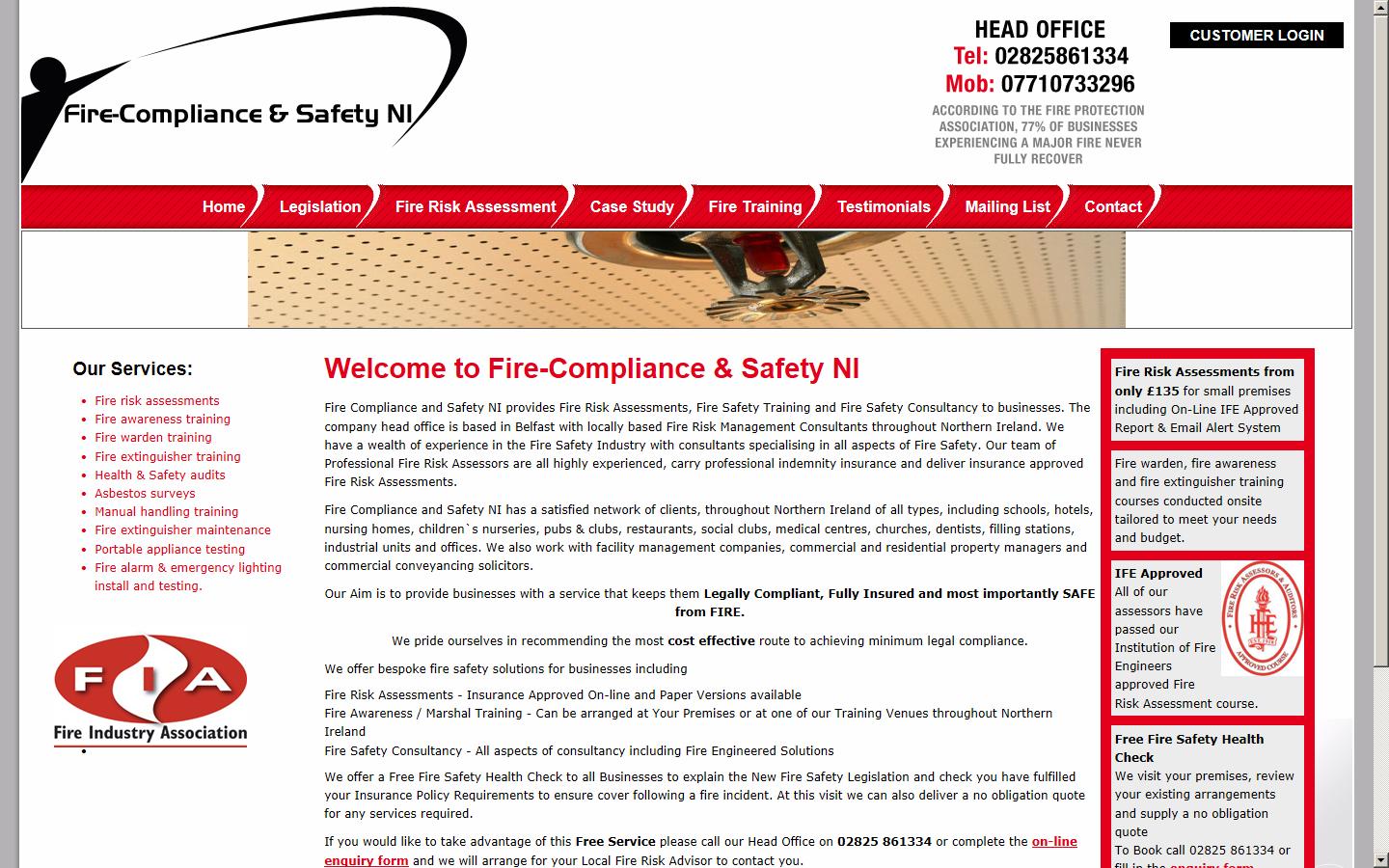 Fire Compliance & Safety NI Ltd Website