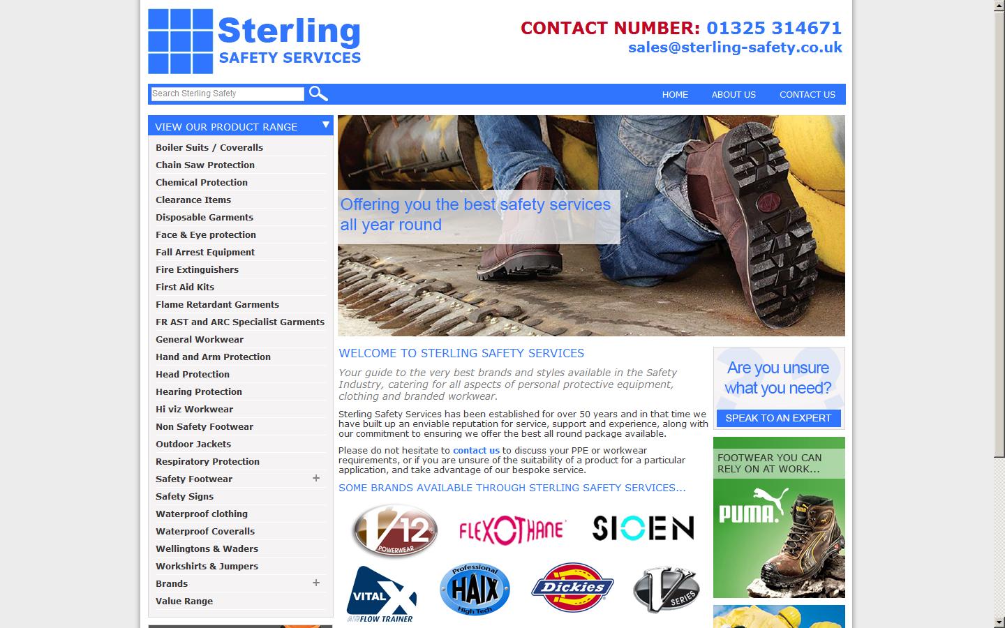Sterling Safety Services Website