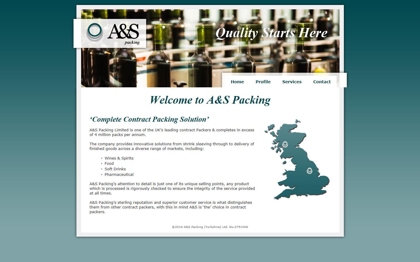 A & S Packaging Scotland Ltd Website