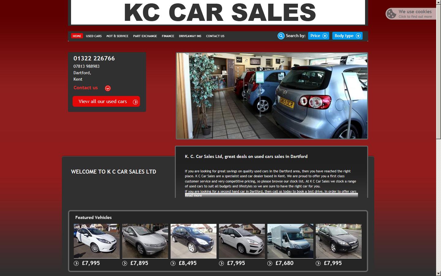 K C Car Sales Website