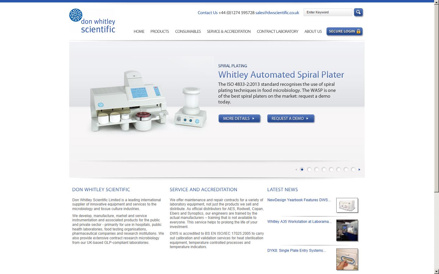 Don Whitley Scientific Ltd Website