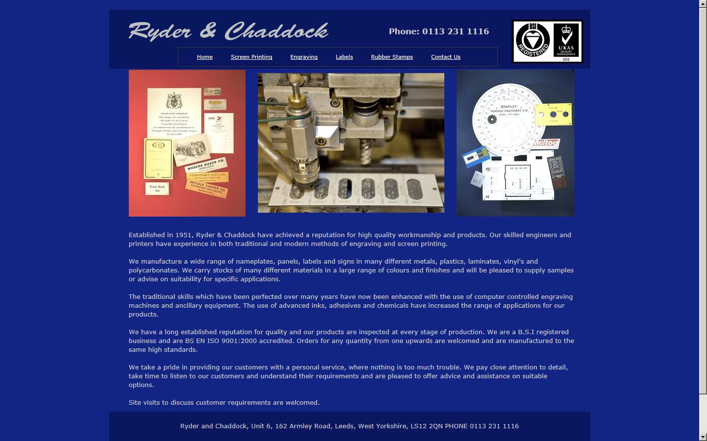 Ryder & Chaddock Website