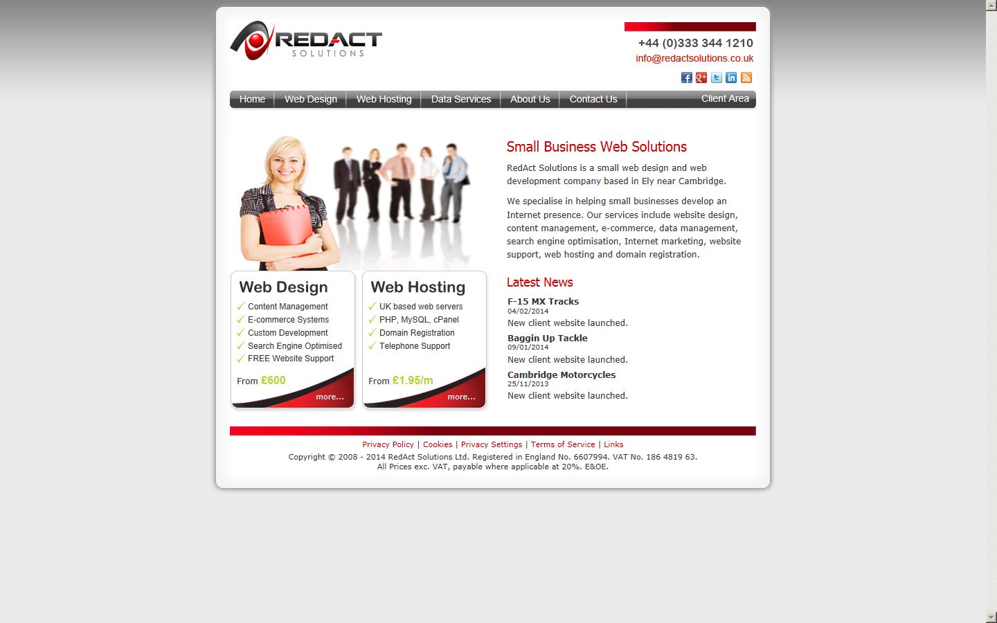 Redact Solutions Ltd Website