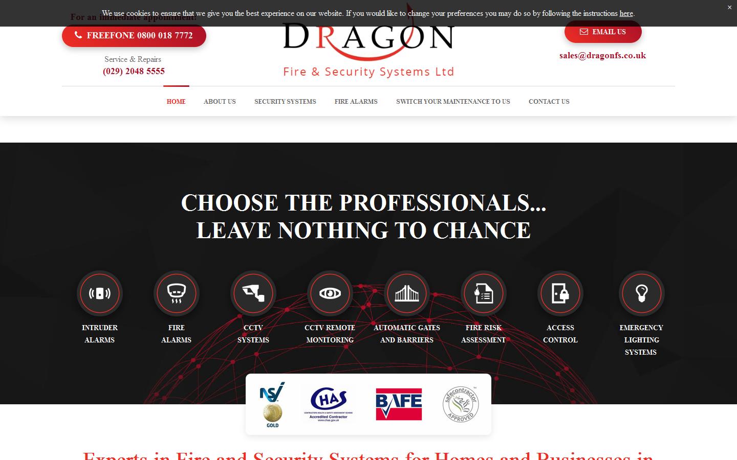 Dragon Fire & Security Ltd Website