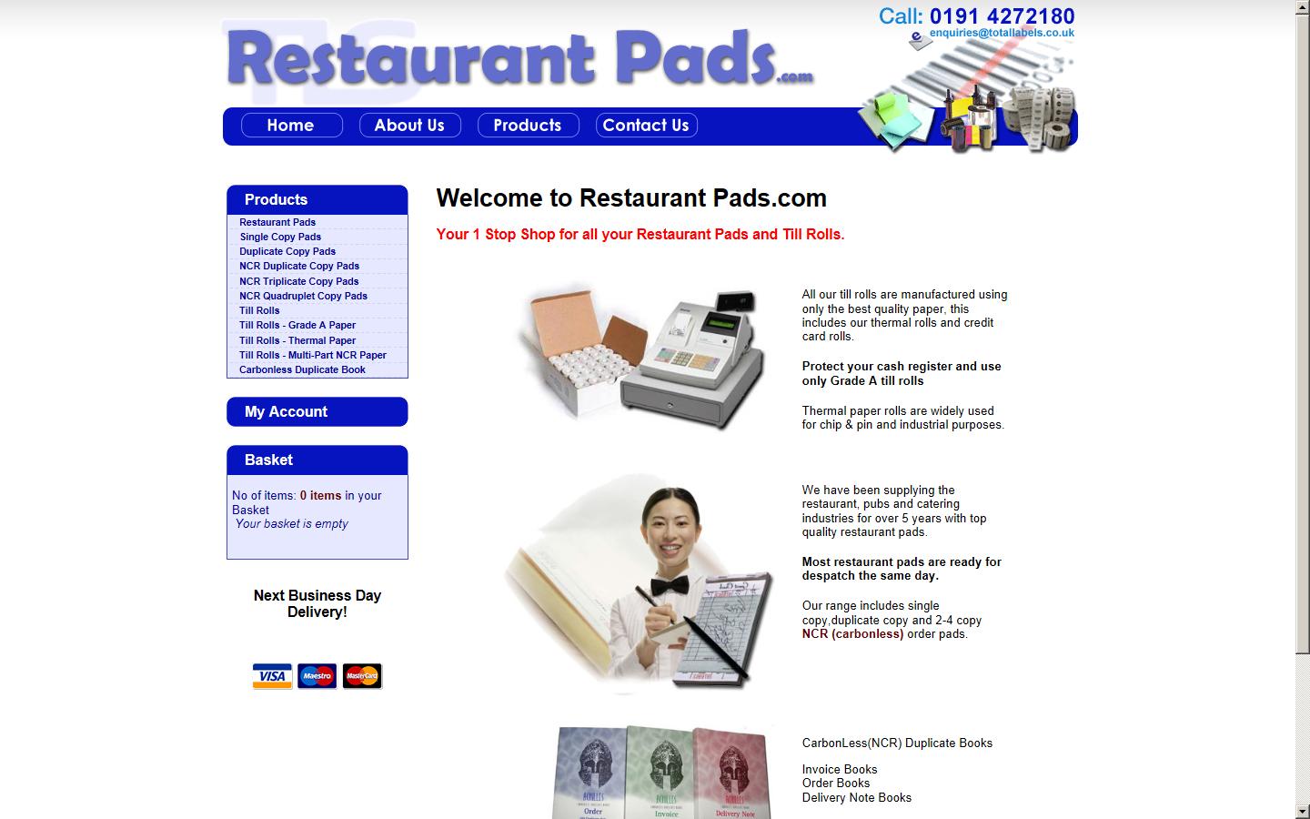 RestaurantPads.com Website