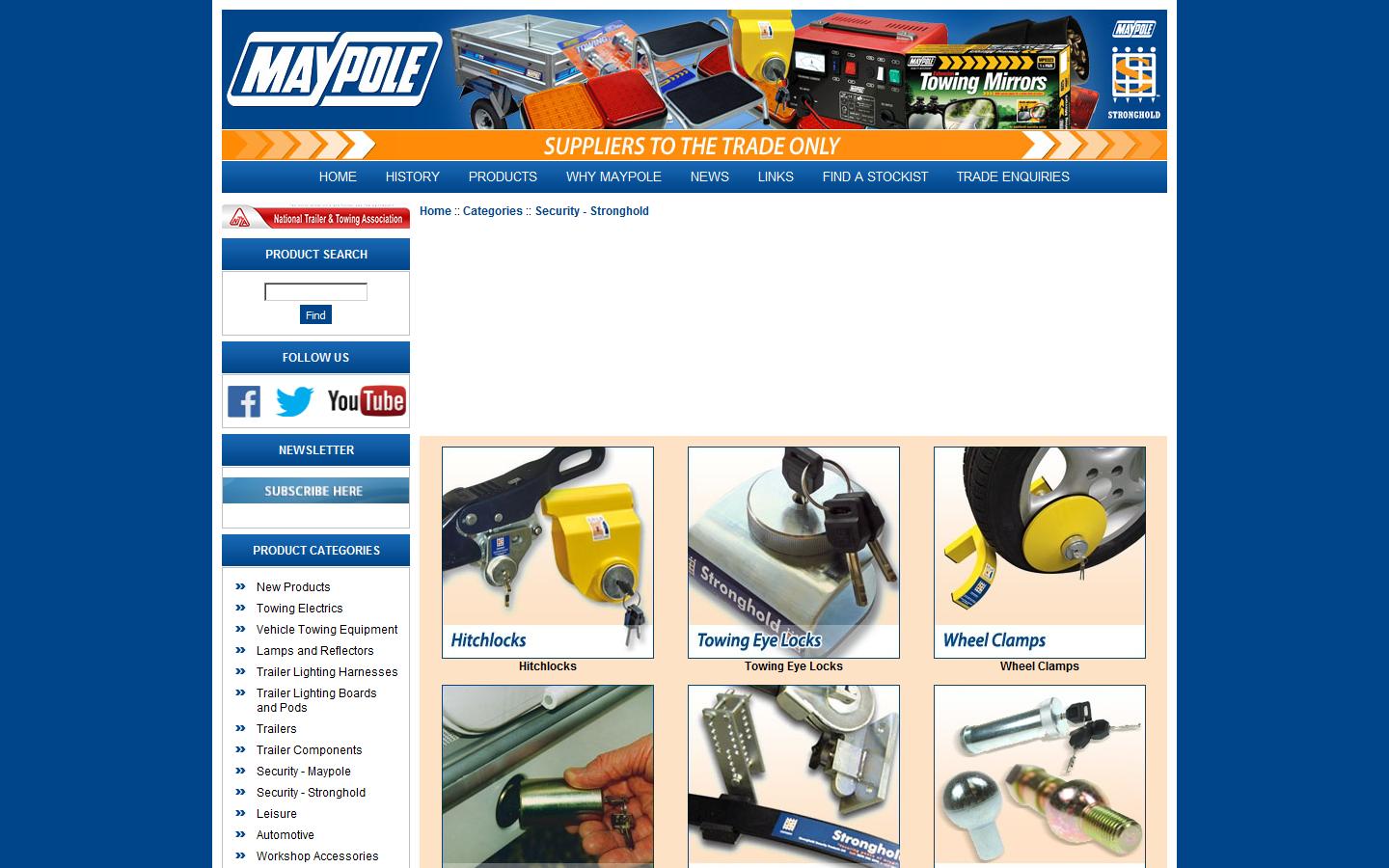 Stronghold Security Products Website