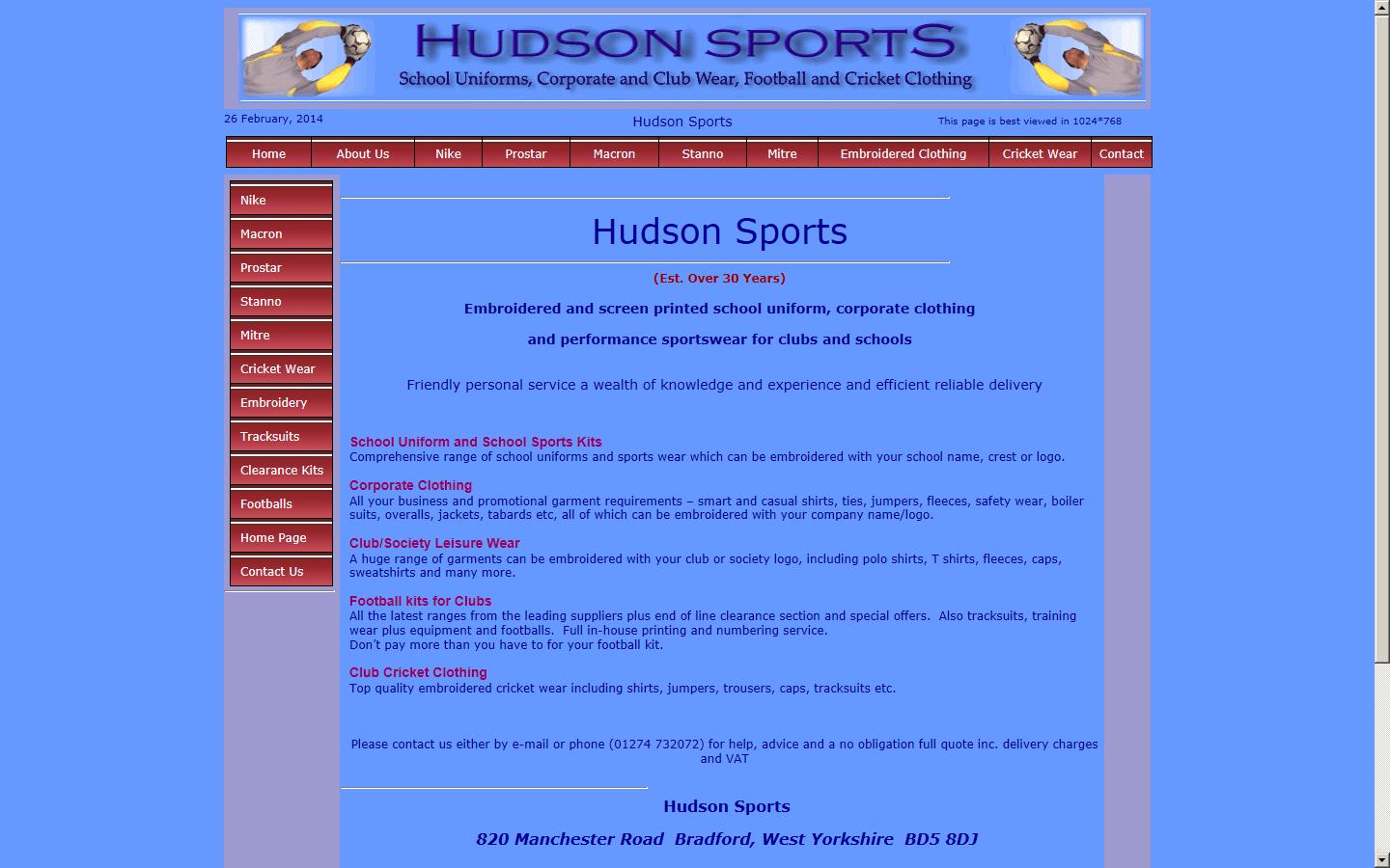Hudson Sports Website