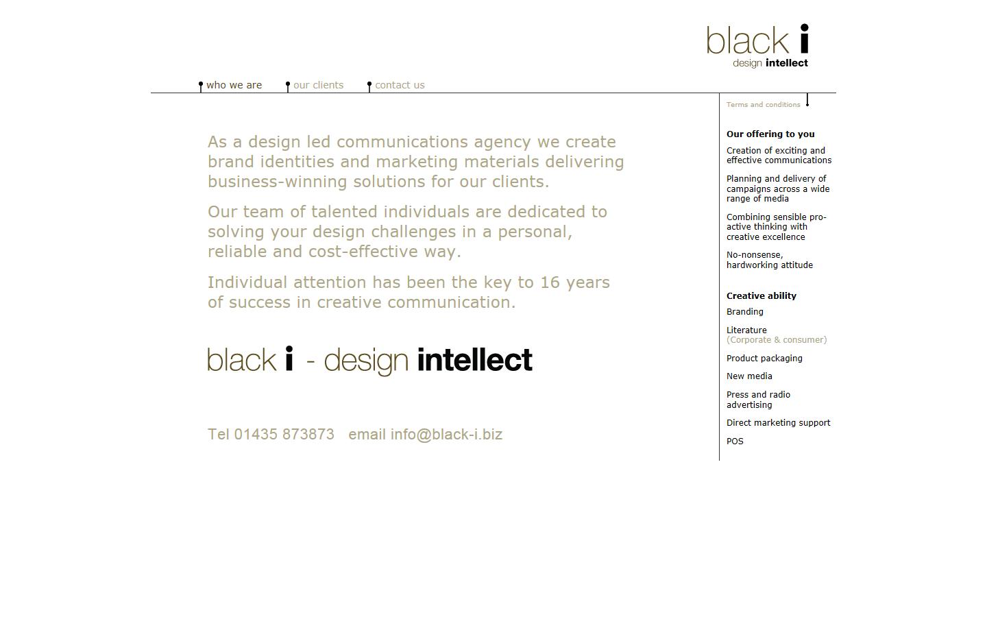 Black i Design Website