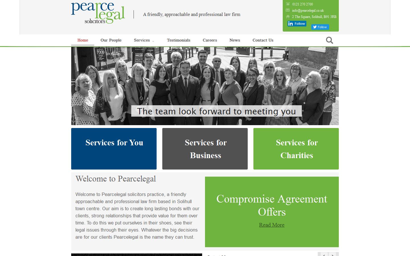 Pearcelegal LLP Website
