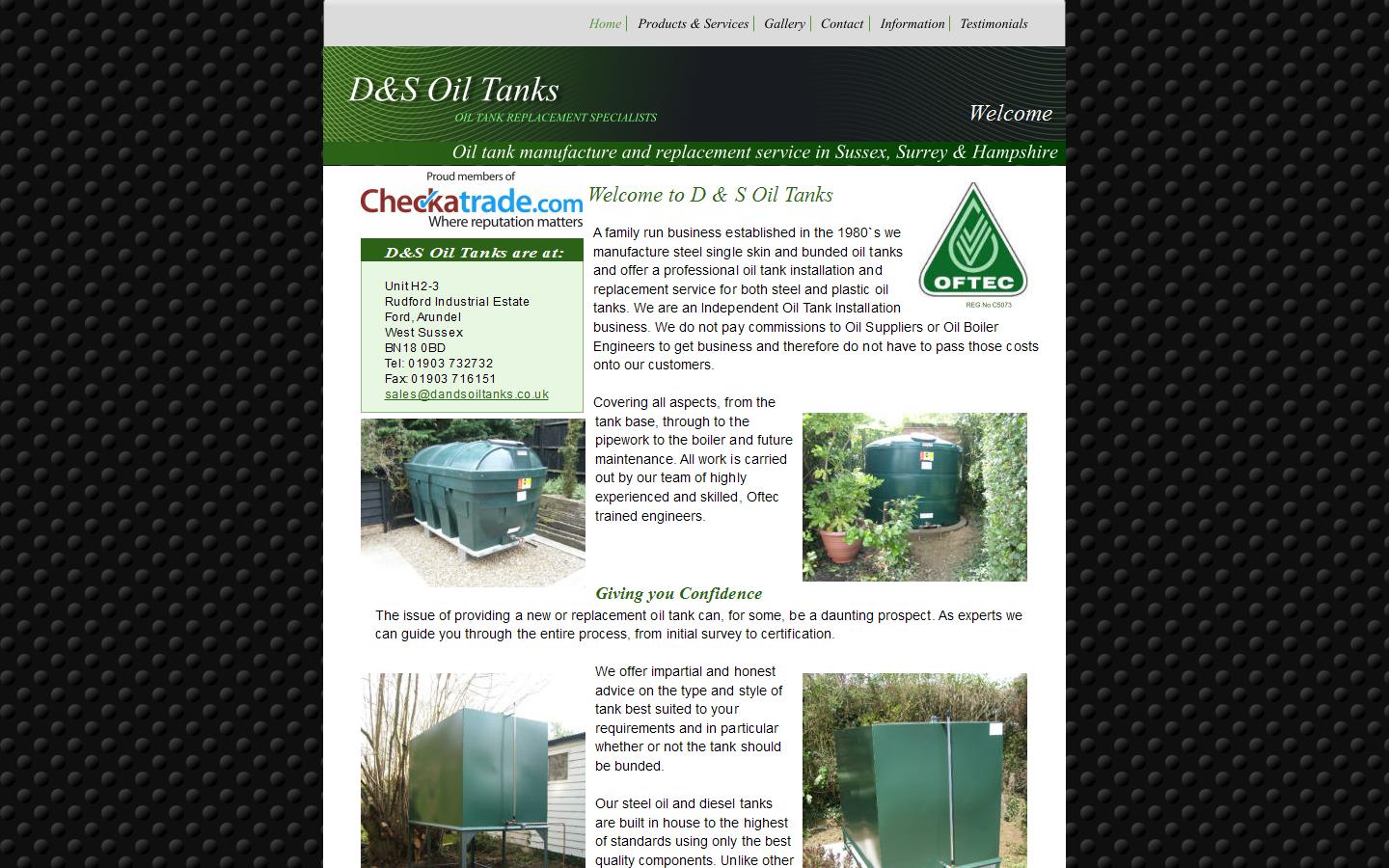 D&S Tanks & Fabrications LLP Website