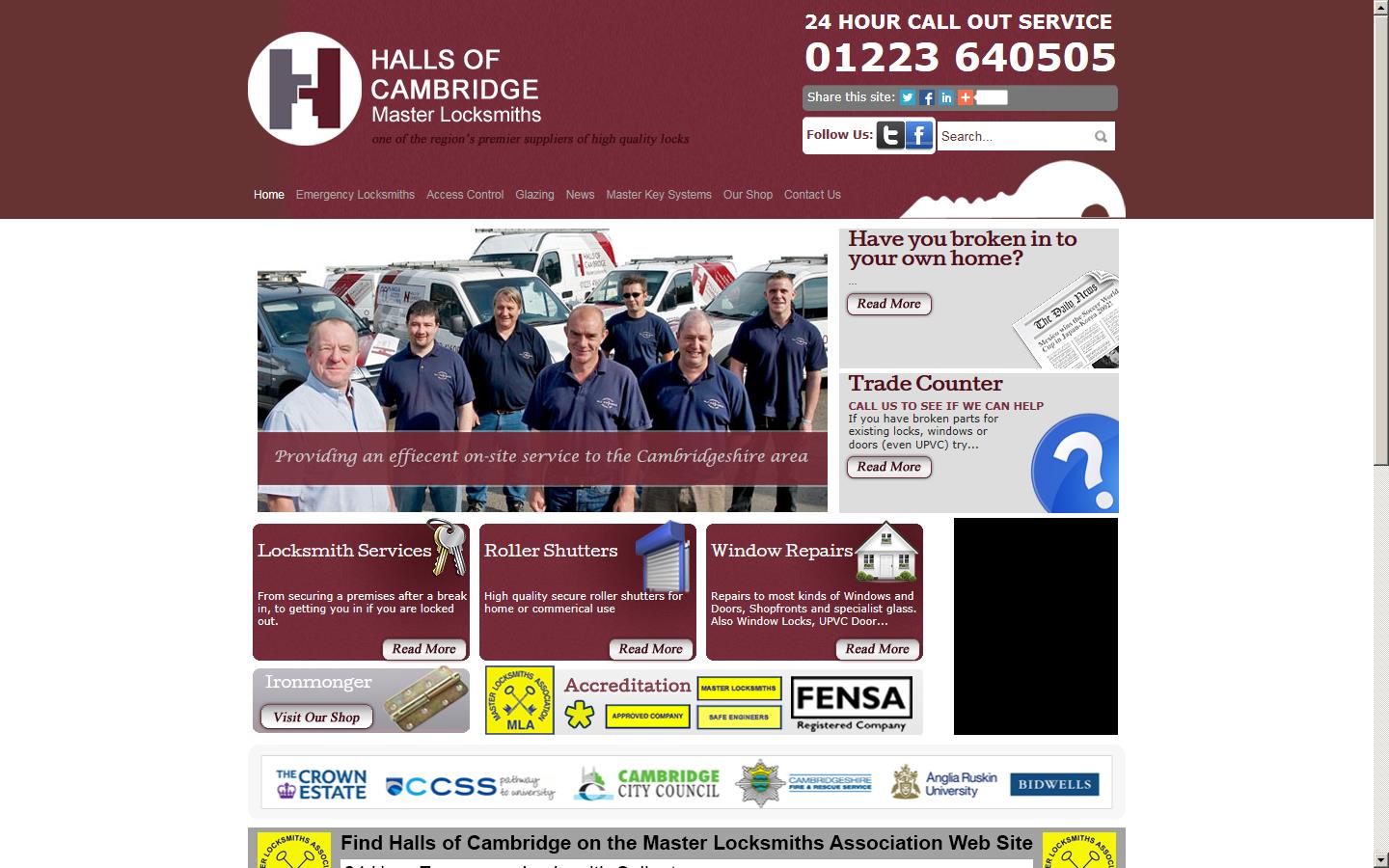 Halls Of Cambridge Website