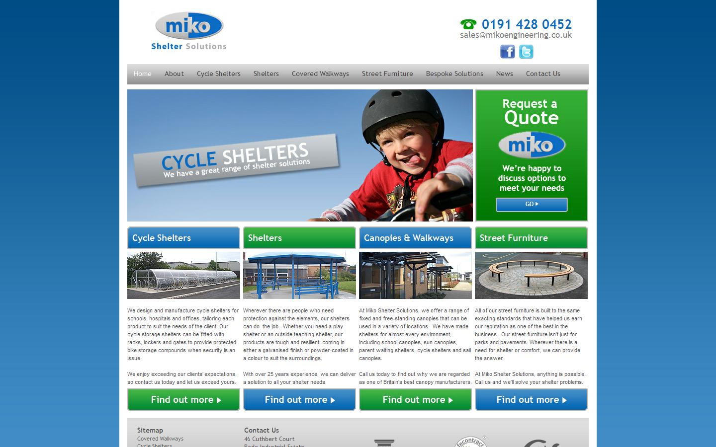Miko Shelter Solutions Website