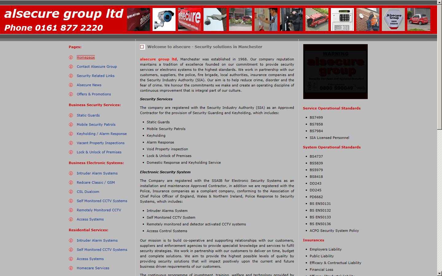 Alsecure Group Ltd Website