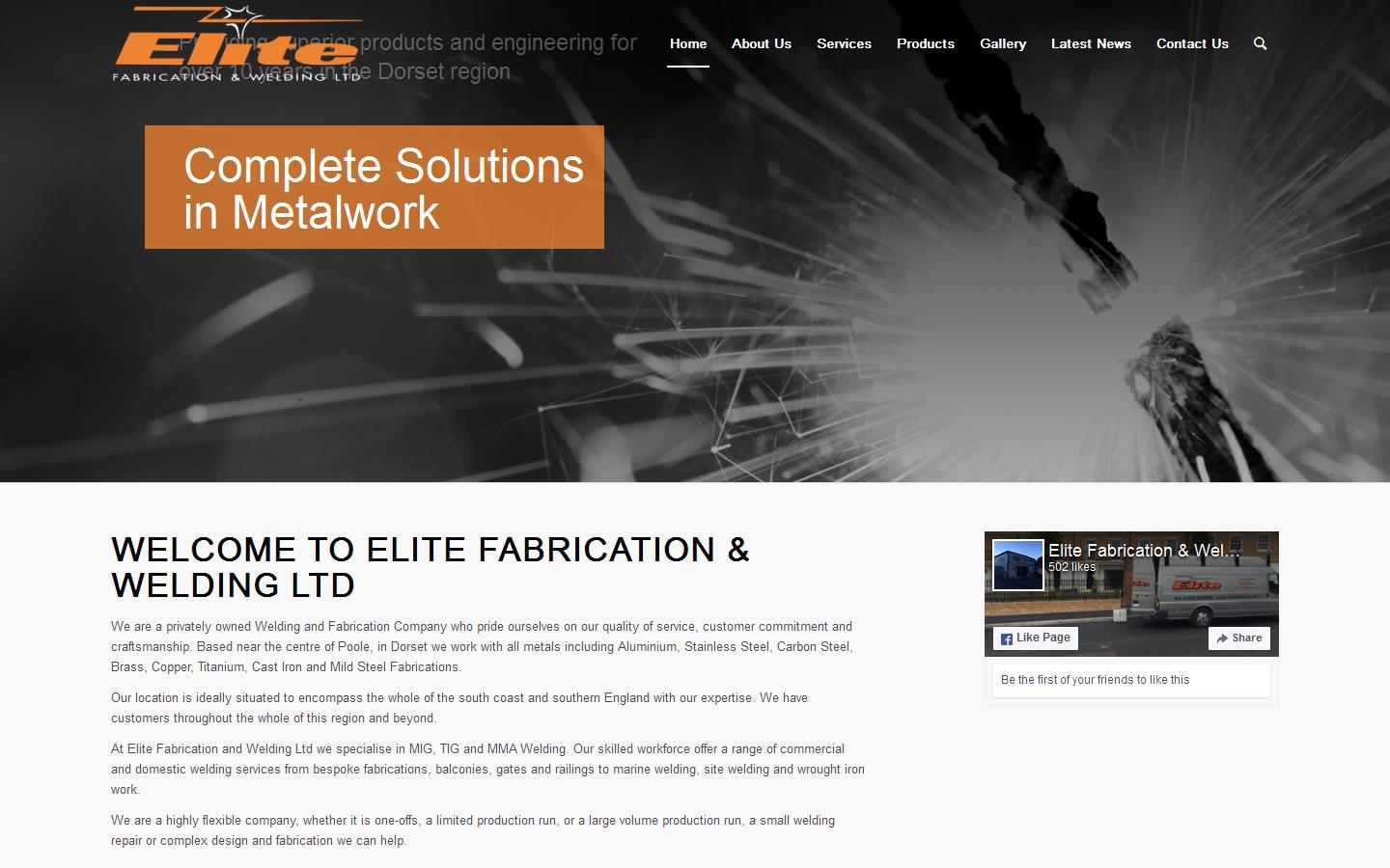 Elite Fabrication and Welding Ltd Website