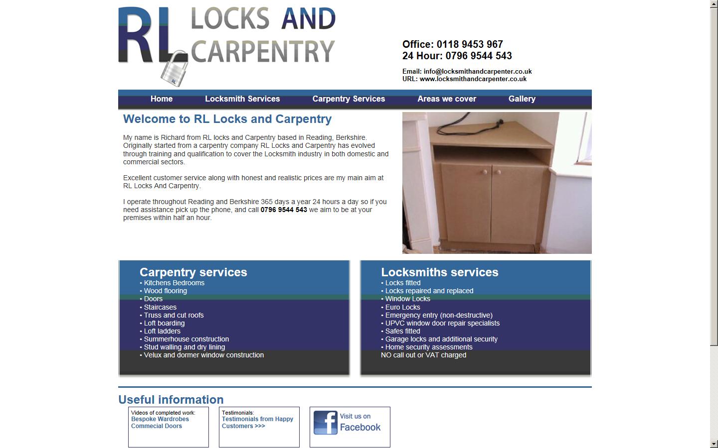 RL Locks & Carpentry Website