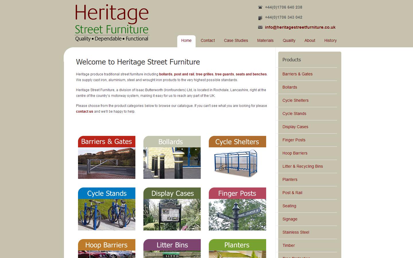 Heritage Street Furniture Website